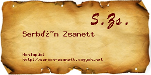 Serbán Zsanett névjegykártya